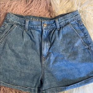 Acid wash shorts